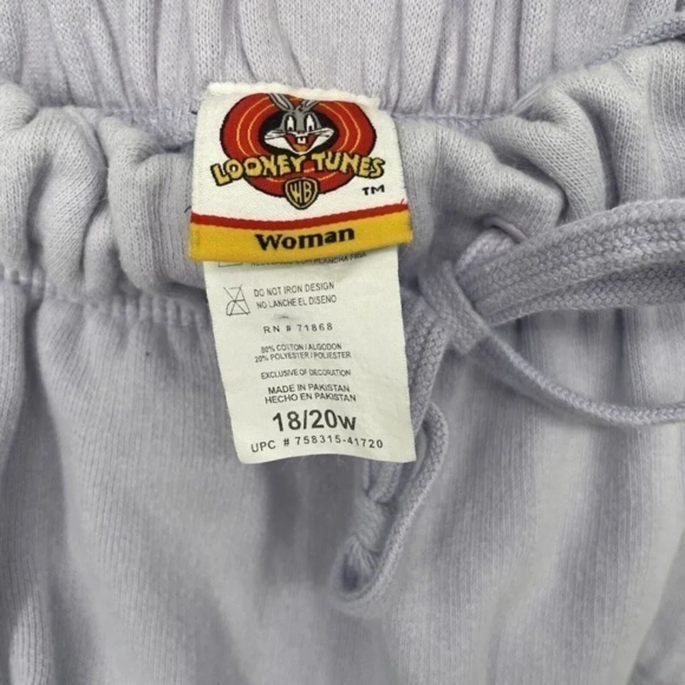 Vintage Y2K Pale Purple Tweety Bird Looney Tunes Jogger Sweatpants Size XXL - Picture 3 of 6